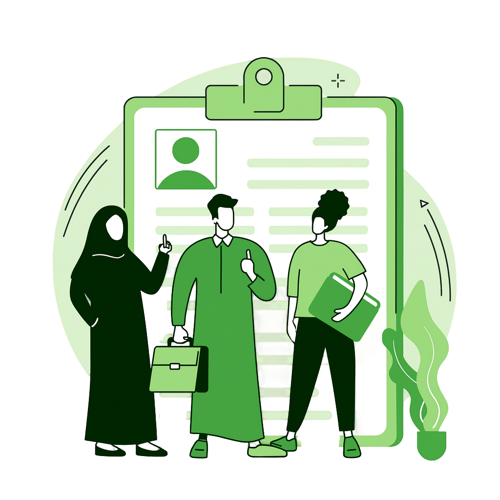 باحثة عمل تتقدم لفرصة مهنية